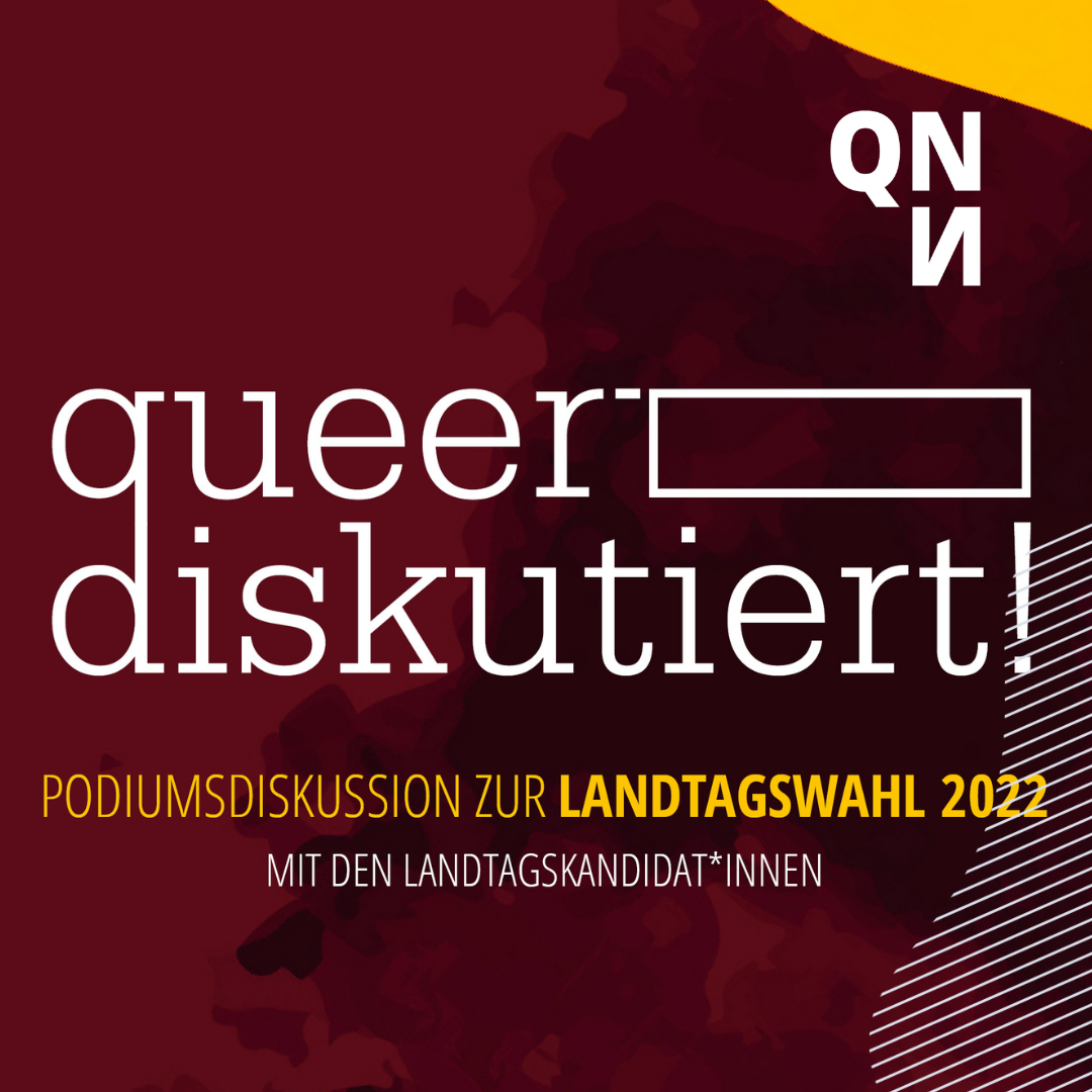 Queer diskutiert Logo
