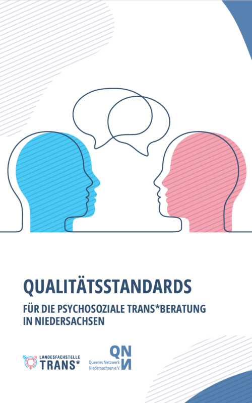 Cover der Qualitätsstandards für die psychosoziale Trans*Beratung in Niedersachsen